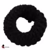 Black Hand Knitted Scrunchie