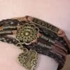 Trendy Leather Wrap Love Charm Bracelet