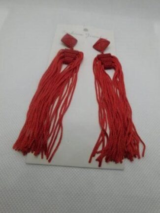 Tassel Earrings - Red