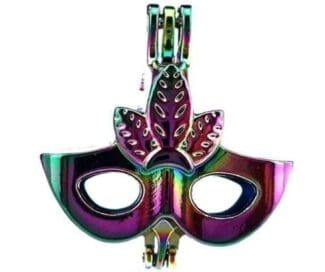 Rainbow Color Dress Party Mask Cage
