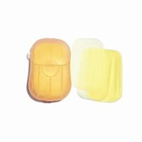 Portable Travel-Sized Soap Holder and 20 Sheets of Soap