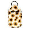 Neoprene Hand Sanitizer Holder for 1.0oz/30ml Bottles - SUNFLOWERS - WHITE