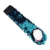 The Coral Palms® Mermaid Medallion Sequin Cuff Bracelet - AQUA/BLUSH - CLOSEOUT
