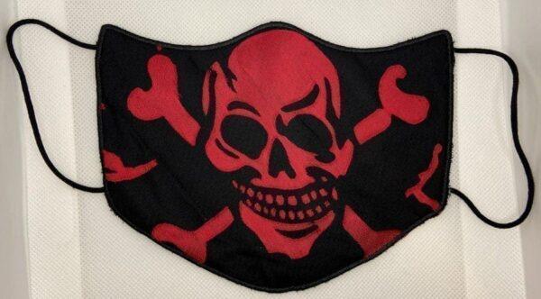 Red Skull Flat Face Covering