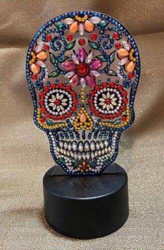 Mosaic Diamond Seven Colors Skull Lamp