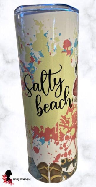 Salty Beach Themed 20 oz Tumbler