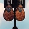 Leather & Hearts Teardrop Earrings