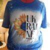 Ukraine Sunflower #NoWar Unisex Tee - Blue