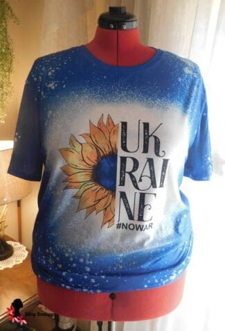 Ukraine Sunflower #NoWar Unisex Tee - Blue