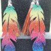 Rainbow Feather Earrings