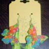 Retro Butterfly Earrings - Green