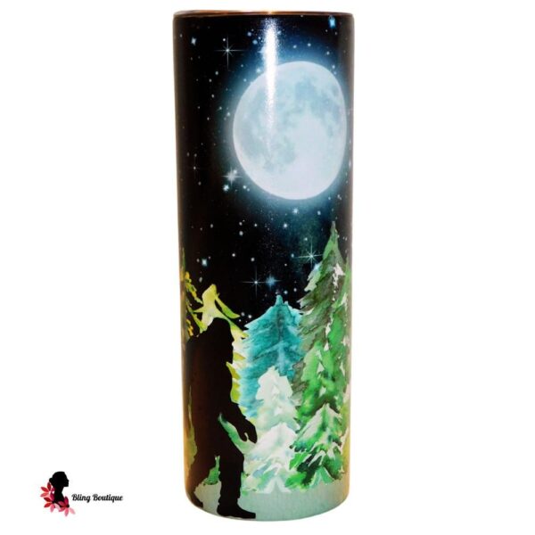 Sasquatch Under The Moon 20 oz Tumbler - Glow