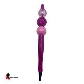 Pink Beaded Pen