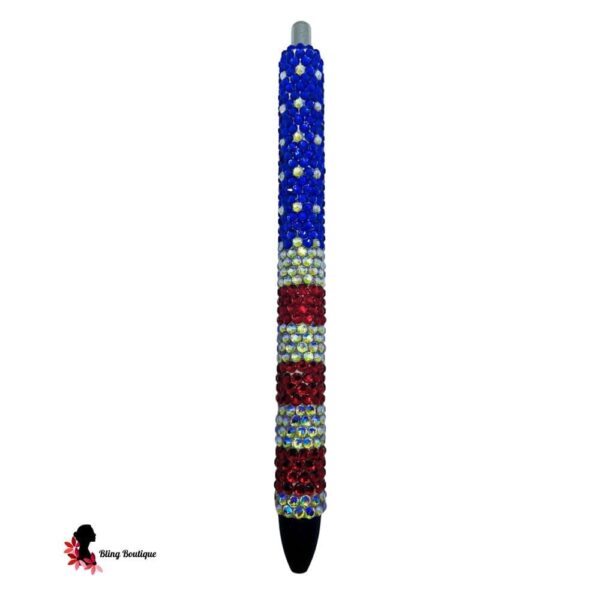 Rhinestone Flag Pen