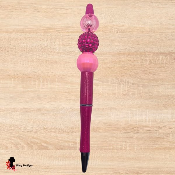 Pink Beaded Pen