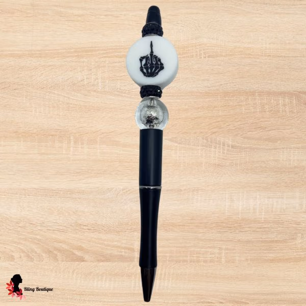 Skull Finger Beaded Pen