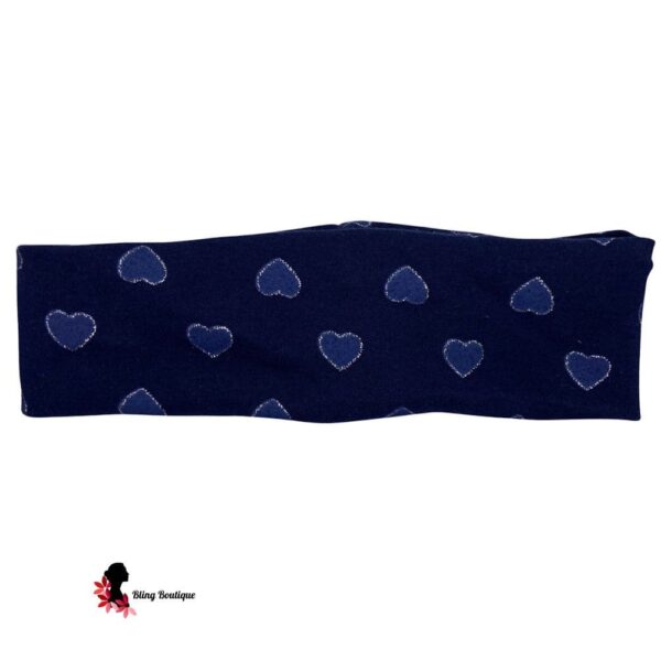 Blue Hearts Headband