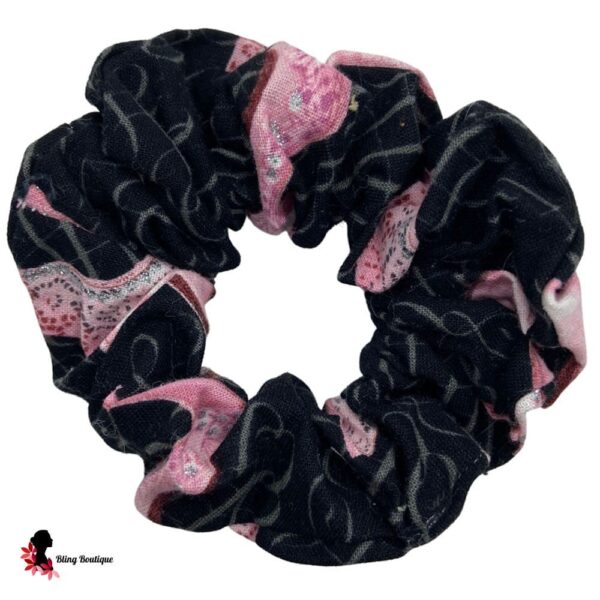 Pink Glitter Heel Scrunchie