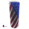 Rhinestone Flag Tumbler