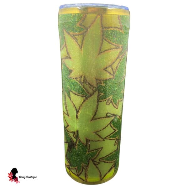 Glitter Leaf 20 oz Tumbler