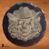 Cowboy Skull Slate Coaster (Round)