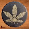 Leaf Slate Coaster (Round)