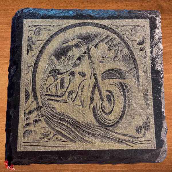 Motorcycle Slate Coaster (Square)