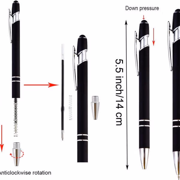 Custom Black Stylus Pen