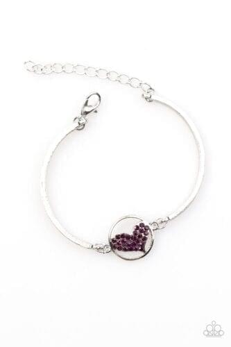 Heart Knock Life Purple Bracelet