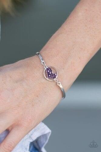 Heart Knock Life Purple Bracelet - Image 2